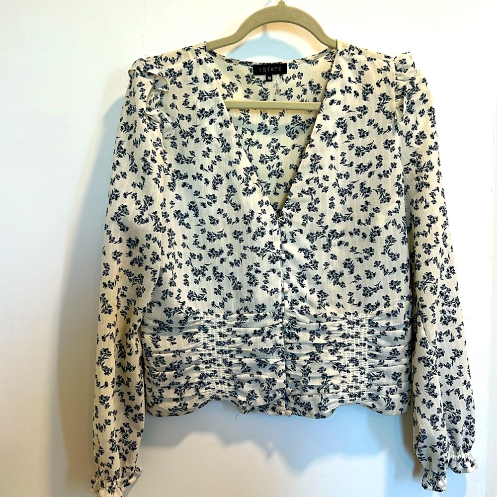1. State Floral Blouse, M